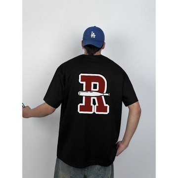 HIP潮牌美式高街重磅純棉t恤短袖男夏季寬松大碼半截袖打底衫上衣