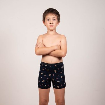 Mr.DADADO-財駿添輝 140-160男童內褲-品牌推薦-舒適寬鬆(藍黑色)GCQ601BK