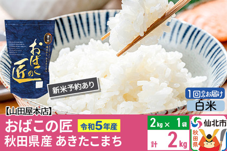 令和5年産 仙北市産 新米予約 おばこの匠 2kg 秋田県産あきたこまち 秋田こまち