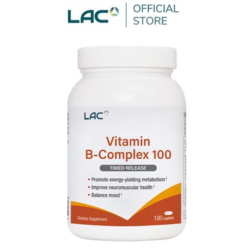【LAC利維喜】高單位B群100食品錠100錠(緩釋型高單位/綜合維他命B群/必康)