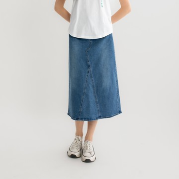 【Retro Casual】女裝-COOLMAX機能牛仔長裙-淺藍色