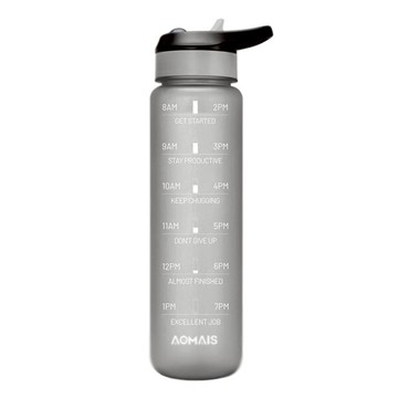 AOMAIS 激勵炫彩漸層運動水壺-1000CC 扣環好攜帶 無塑化劑無濃厚化學味 每日目標刻度 漸層水壺 健身水壺 運動用品