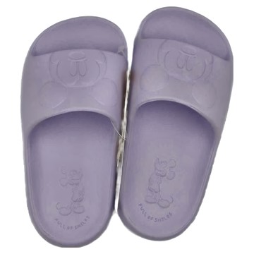 BORUI 柏睿鞋業 兒童款 造型厚底紓壓DN米奇浮雕拖鞋  170mm  紫色