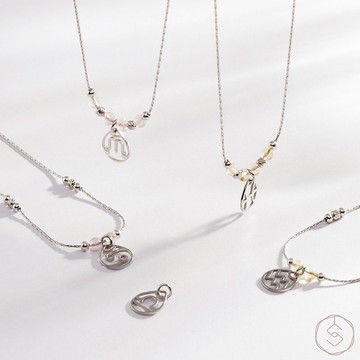 專屬星座 | 海藍寶 草莓晶 黃水晶 | 天然水晶項鍊 (CONNY系列)