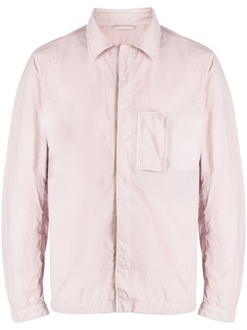 Ten C - chest-pocket zip-up jacket - men - Rayon - 50 - Pink