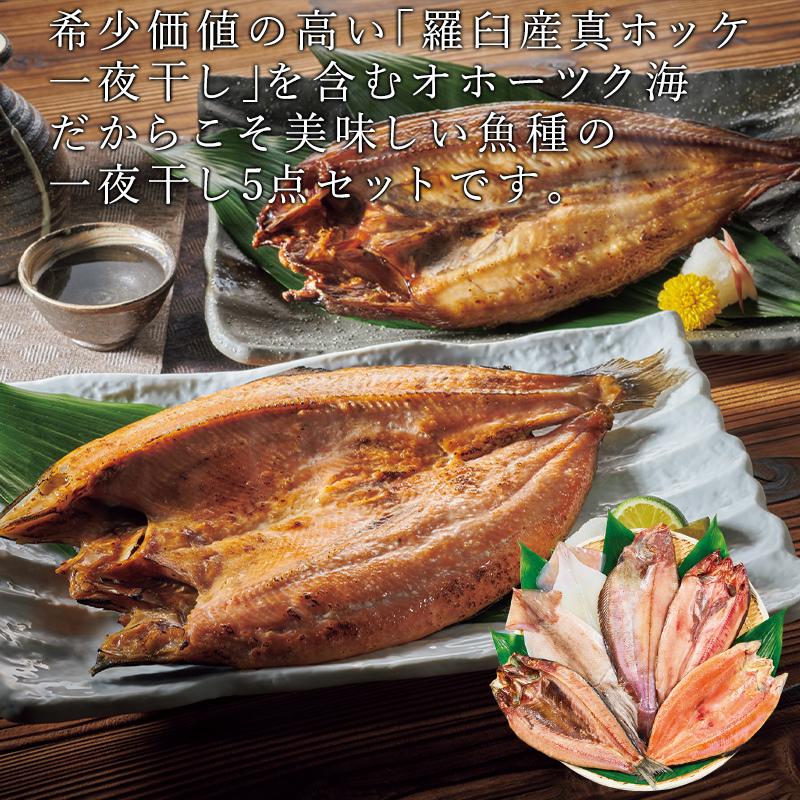 LINEショッピング　惣菜　干し物　羅臼産　お土産　ホッケ　グルメ　知床ジャニー　北海道民の一夜干し5点セット　にしん　イカ　ナメタカレイ　桜ます　真ほっけ　取り寄せ　北海道　一夜干し