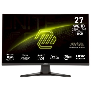 msi 微星 曲面電競螢幕 WQHD VA 180Hz 1500R/0.5ms/HDR/低藍光  27吋  MAG 275CQF E18