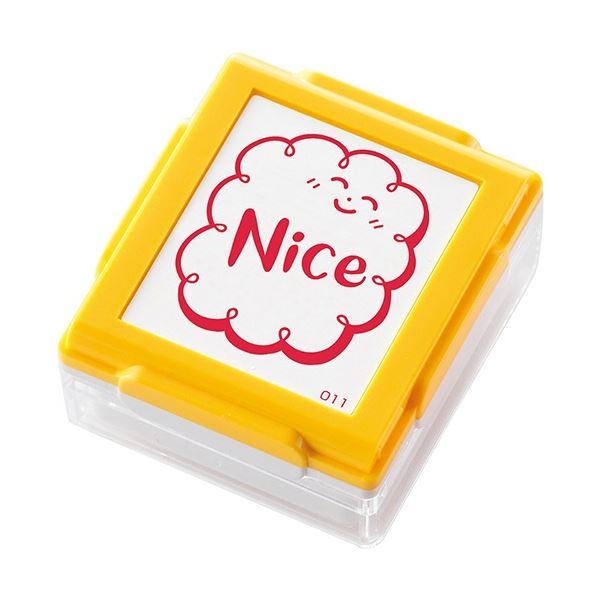 (まとめ) シヤチハタ いいね スタンプくん イエロー Nice PEW-A1-R-11 1個 〔×20セット〕