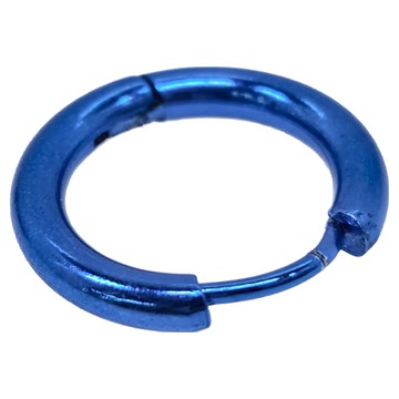 耀眼美人 圓圈環耳環  簡潔淺藍金