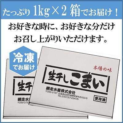 ふるさと納税 北見市 北海道産 生干しこまい(1kg×2箱セット)