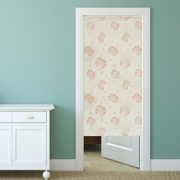 風華緹花風水簾 88x176cm 米紅