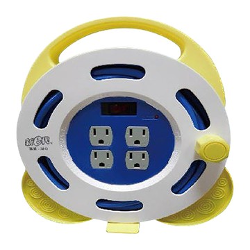 新e代自動斷電型安全電纜輪座3孔4座1切/30尺/座