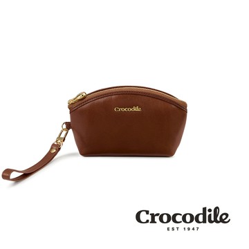 Crocodile鱷魚皮件 真皮錢包 精巧隨手包 附鑰匙圈/手挽帶 義大利植鞣 Naturale-0103-11016