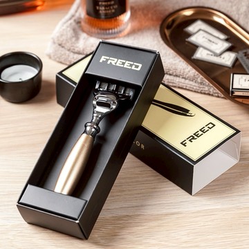 [快速出貨]【FREED】一周年紀念款 - 五刀式刮鬍刀 - 阿波羅 客製化刻字 生日禮物 送禮推薦 男生禮物 現貨 摩羯座 水瓶座 禮物獨家 新品上市 情人節禮物