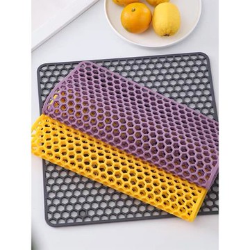 廚房水槽保護可折疊鏤空防滑瀝水墊創意軟硅膠多功能墊餐具隔熱墊
