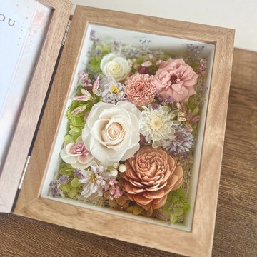 花語紀念相框 微風絮語永生花相框  紀念 生日 退休 情人節