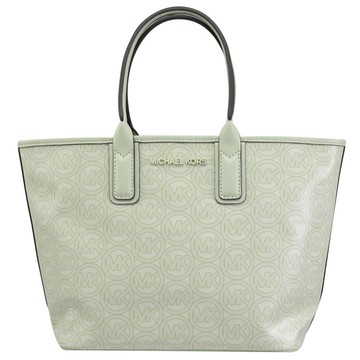 MICHAEL KORS JODIE 圓標MK印花手提托特包.淡綠