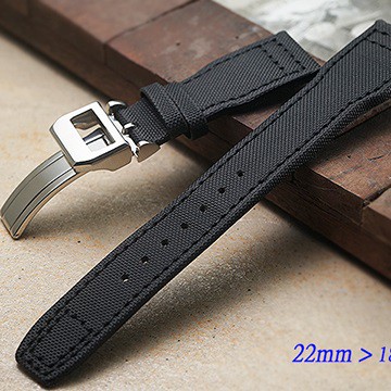 全新 高級軍錶專用摺疊扣錶帶 ( 22mm) 適用 IWC.各式錶款 buc