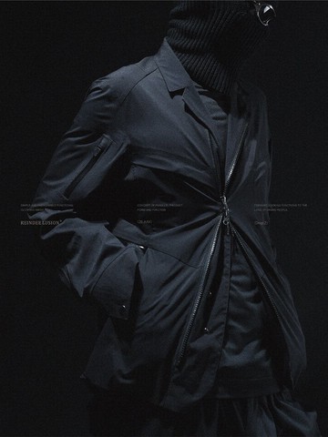 V型翻領POLARTECNeoshell防水透氣機能西裝