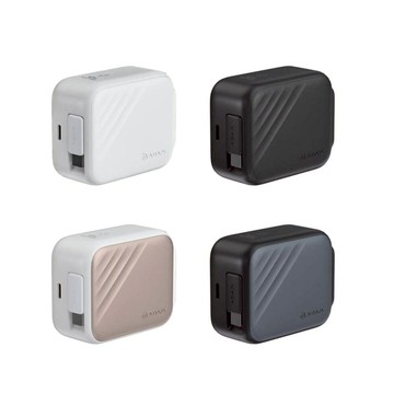 L65 GaN 65W USB-C 自帶伸縮線快充器 美規 灰色