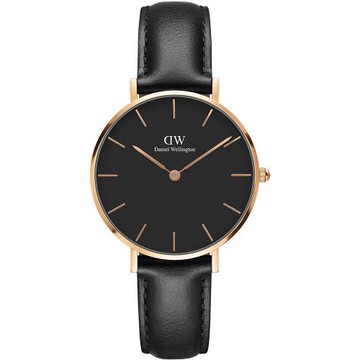 DW Daniel Wellington 經典雪菲爾皮帶腕錶-金框/32mm(DW00100168)