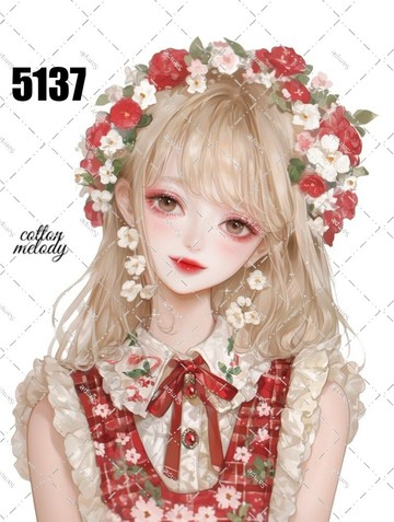 original sticker no.5137 人物貼紙 原創貼紙 原創人物貼紙 裝飾貼紙 cotton melody