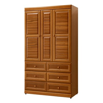 【唯熙傢俱】奧莉薇樟木色4x7尺衣櫃