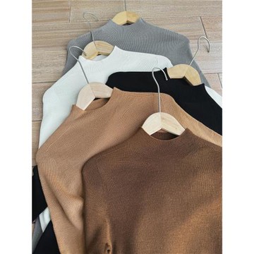 可機洗揚子紗精紡100%美麗諾羊毛無縫一體修身半高領針織打底衫女