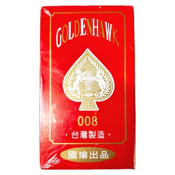 GOLDENHAWK 008撲克牌 台灣製造  紅色  1盒