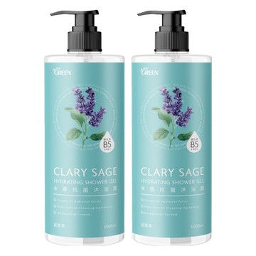 GREEN 綠的 水感沐浴露 鼠尾草  1L  2瓶