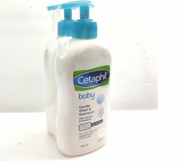 [COSCO代購6] D108722 CETAPHIL BABY WASH&SHAMPOO 舒特膚寶寶溫和洗?沐浴精　400ml*2入