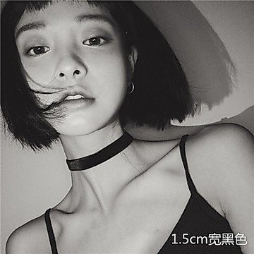 現貨在台 貓熊繽雰 1~2CM惡靈古堡暗黑哥德絲絨帶項鍊女項鏈頸鍊項圈萬聖節龐克風鎖骨鏈素面簡約韓國搖滾黑Gothic