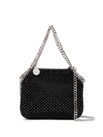 Stella McCartney - Falabella crystal-embellished shoulder bag - women - Polyester/Polyester - One Size - Black