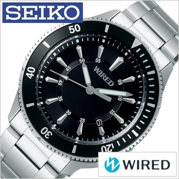 セイコー ワイアード 時計 SEIKO 腕時計 WIRED メンズ腕時計 ブラック ...