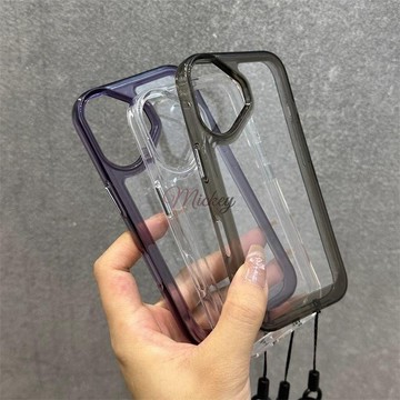 【新品】適用蘋果16手機殼大孔太空殼iPhone16promax獨立按鍵透明14高級感