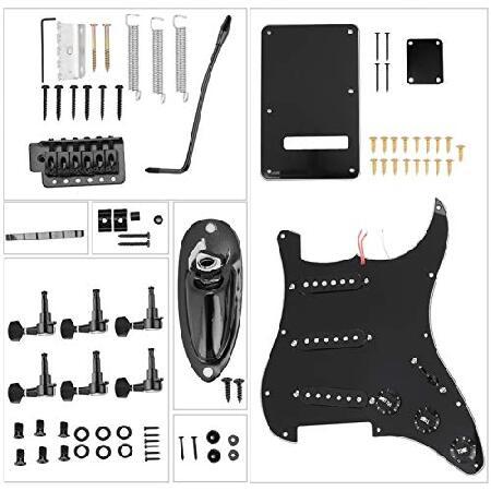 DIY Electric Guitar Kits, Pickguard Back Cover Bridge System Mounting Kits for ST Style Guitars, Electric Guitar Replacement Guitar Hardware