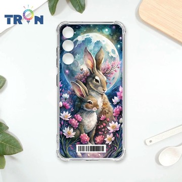 TRON 三星 A54 月球上的兔子 四角防摔載具殼 軟殼 手機殼
