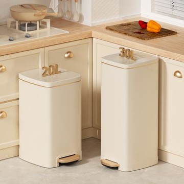 廚房不銹鋼垃圾桶大容量家用專用高款客廳50L腳踩帶蓋辦公室商用