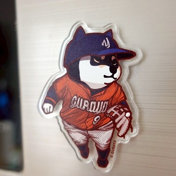 業余阿柴棒球大聯盟柴犬壓克力冰箱貼