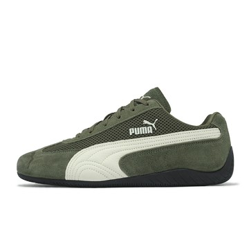 Puma 休閒鞋 Speedcat Mesh 男鞋 綠 白 麂皮 賽車鞋