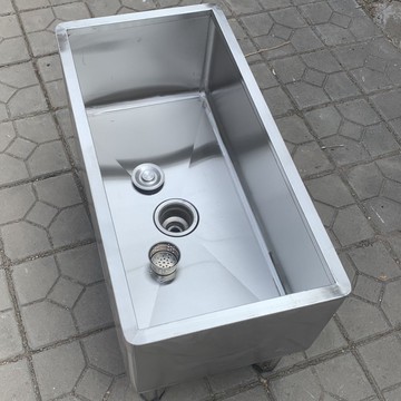 優樂悅~不銹鋼拖把池家用陽臺庭院一體落地式不銹鋼水槽商用衛生間拖把池