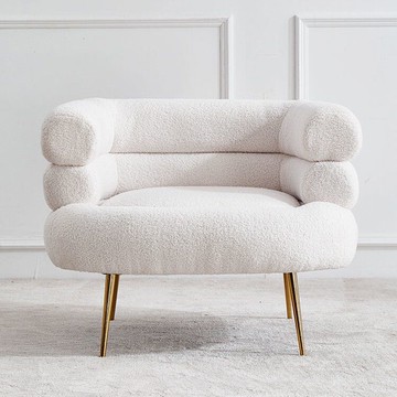北歐創意單人沙發椅羔羊毛絨椅子小戶型家用客廳輕奢網紅懶人沙發