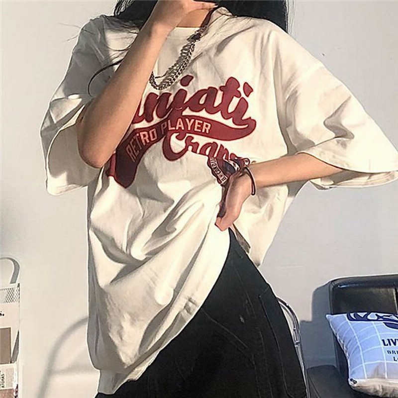 半袖tシャツ レディース ビッグtシャツ 白tシャツ プリント 英語文字 ゆったり カットソー 半そでtシャツ ゆるカットソー 夏夏服 肌着 リゾート 通販 Lineポイント最大get Lineショッピング