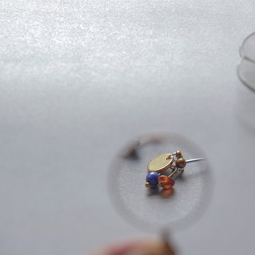 天然石耳環-星系/耳針/夾式/可客製