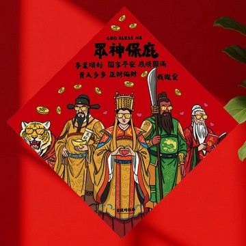 眾神保庇春聯