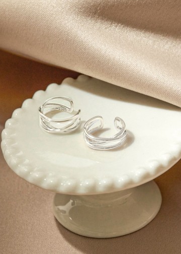 交叉點・純銀耳骨夾