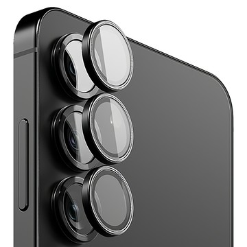 VICXXO 防反光黏貼導引iPhone後置鏡頭強化玻璃手機保護膜 黑色  Galaxy S25plus  1組