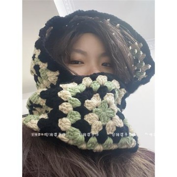 手工編織DIY鉤針材料包巴拉克拉法帽子圍巾秋冬自制禮物保暖ins風