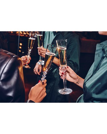 Two Vega Flutissimo Champagne Flutes, Clear