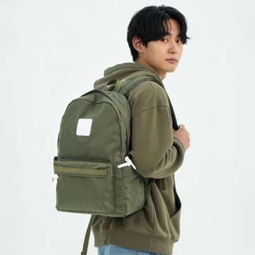 CILOCALA亮彩尼龍防潑水後背包 蕨草綠(大)